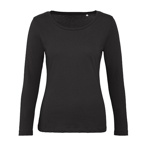 Koszulka Damska Długi Rękaw Bawełna Organiczna BCTW071 - Black