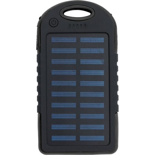 Power bank 4000 mAh z ladowarka sloneczna VA275-03 - czarny