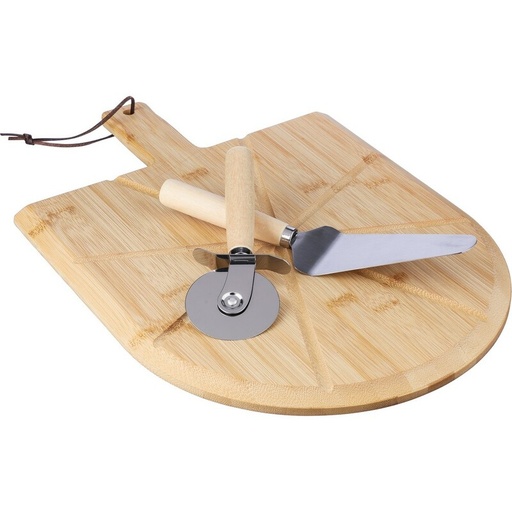 Zestaw do serwowania pizzy VA508-16 - brazowy