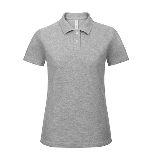 Damska koszulka polo slim BCPWI11 - Heather Grey
