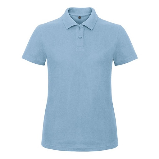 Damska koszulka polo slim BCPWI11 - Light Blue