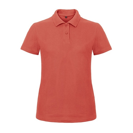 Damska koszulka polo slim BCPWI11 - Pixel Coral