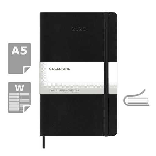 Kalendarz MOLESKINE VM398-03/2027 - czarny