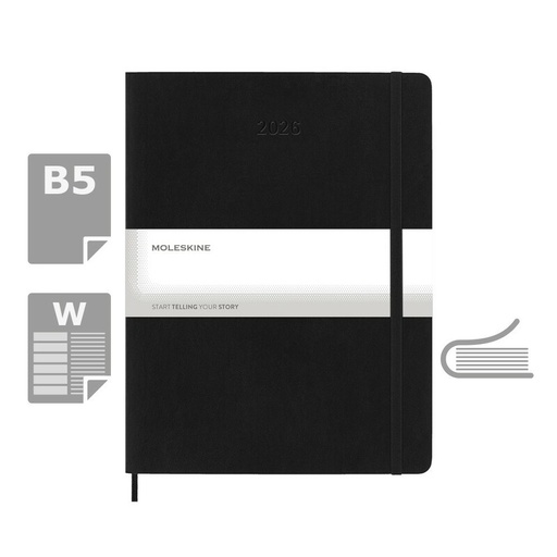 Kalendarz MOLESKINE VM493-03/2027 - czarny