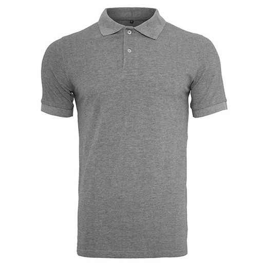 Polo Slim z Tkaniny Piqué BY008 - Heather Grey