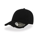 Czapka bawełniana z przetarciami - Black