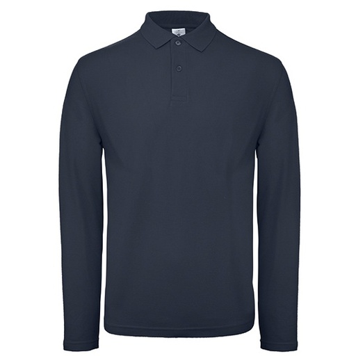 Męska koszulka polo z długim rękawem BCPUI12 - Navy