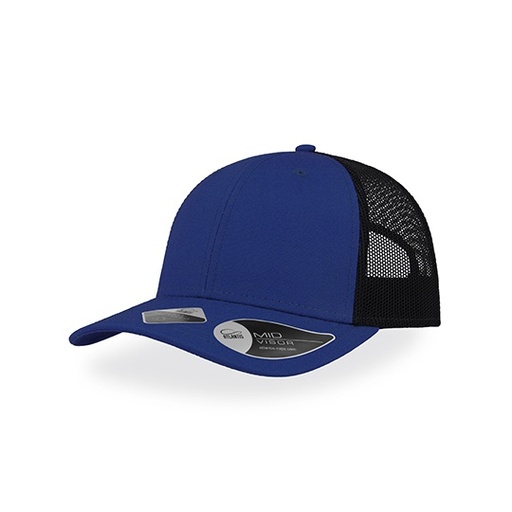 Czapka Trucker Bawelniana Recykling Siatka AT671 - Royal & Black