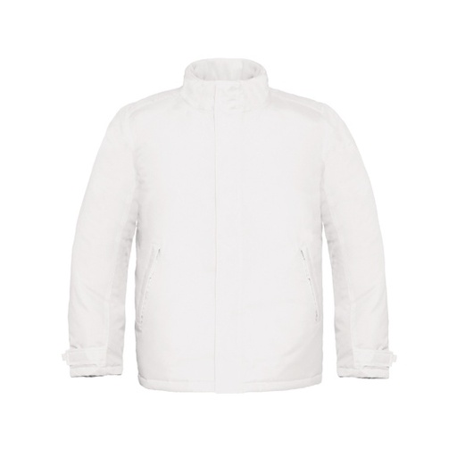 Meska kurtka z chowanym kapturem BCJM970 - White