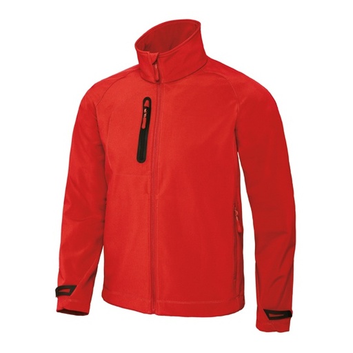 Kurtka Meska Klasyczna Softshell Wodoodporna BCJM951 - Deep Red