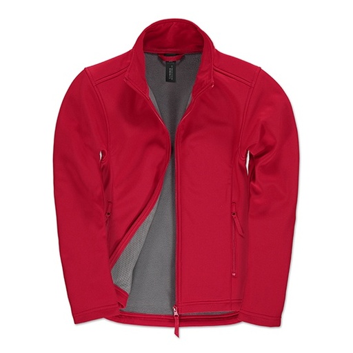 Kurtka Damska Slim Softshell Wodoodporna BCJWI63 - Red & Warm Grey
