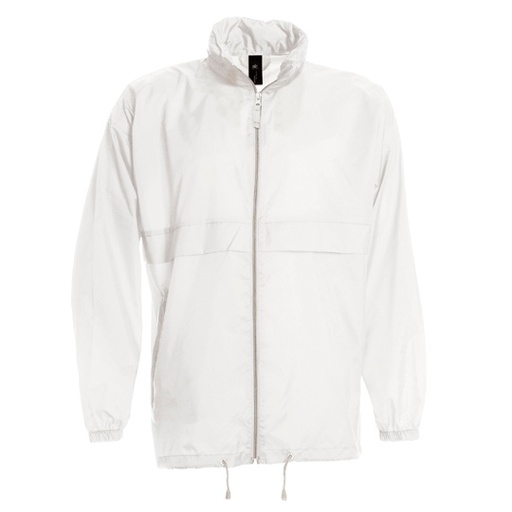 Kurtka Unisex Klasyczna Nylonowa Wodoodporna BCJU800 - White