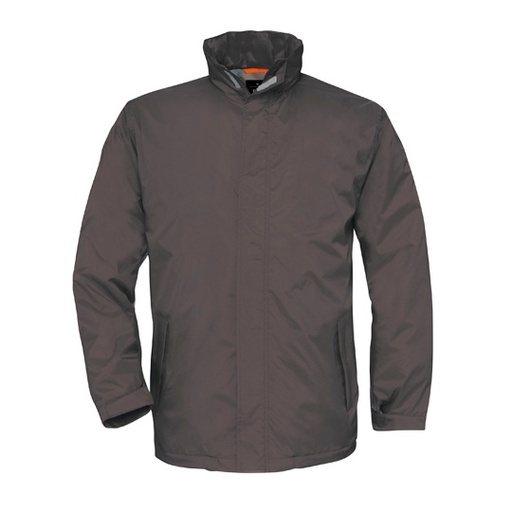 Kurtka przeciwwiatrowa z kapturem BCJU824 - Dark Grey (Solid)