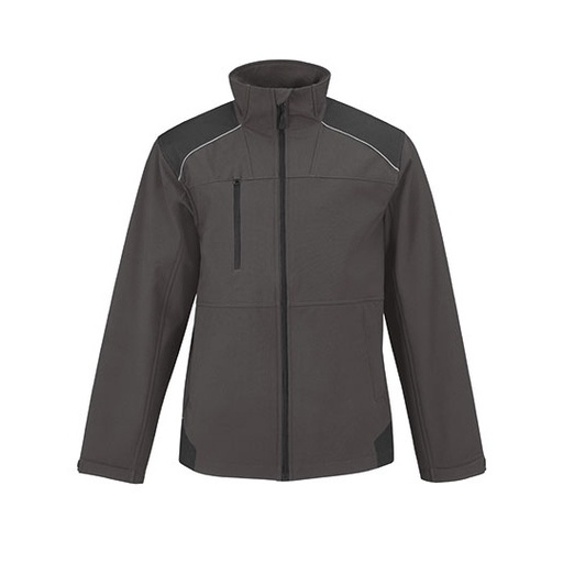 Kurtka Softshell PRO Ripstop z Przedłużonym Tyłem BCJUC42 - Dark Grey (Solid)