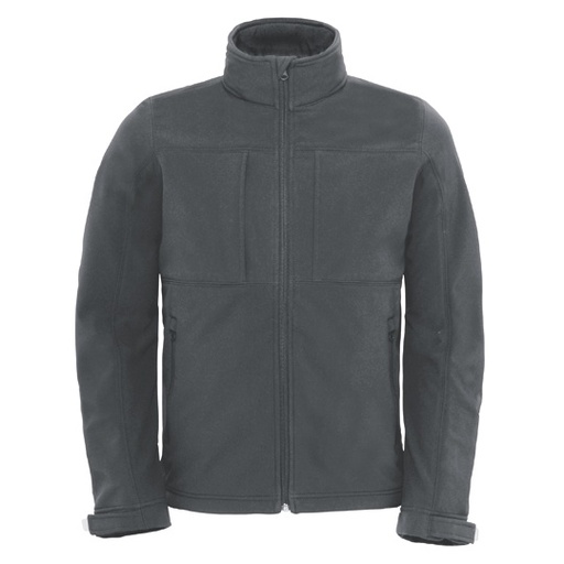 Męska kurtka softshell z kapturem wodoodporna BCJM950 - Dark Grey (Solid)