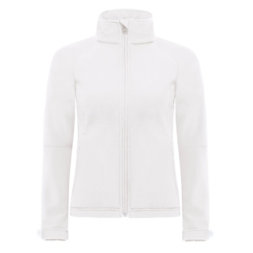 Kurtka Softshell Damska Taliowana Wodoodporna BCJW937 - White