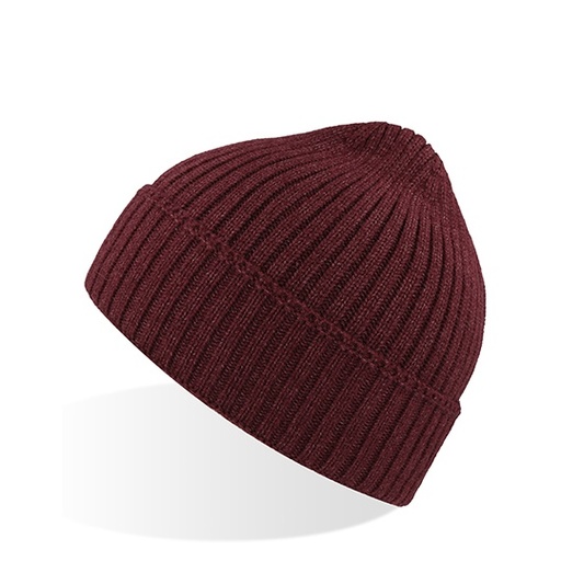 Czapka beanie AT802 - Burgundy Melange