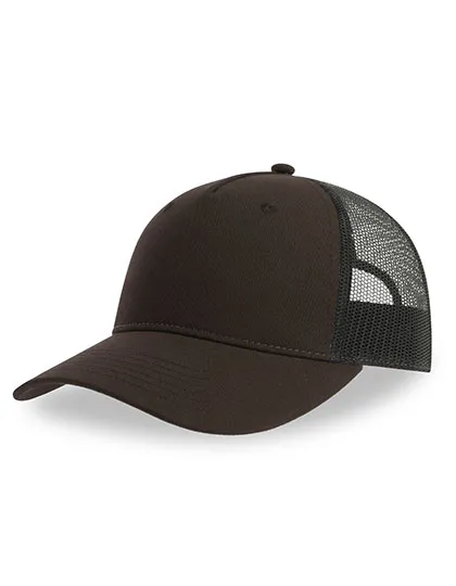 Czapka Trucker Recykling Poliester Oddychajaca AT107 - Brown & Black