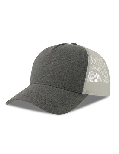 Czapka z Daszkiem Trucker Bawełna Organiczna Recykling Poliester AT535 - Grey Melange