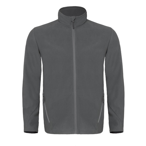 Bluza Meska Klasyczna Polarowa Oddychajaca BCFM717 - Steel Grey (Solid)