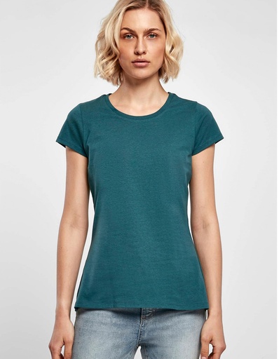 T-shirt Damski Klasyczny Bawelniany BYBB012 - Grass Green