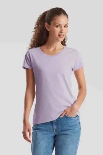 T-shirt Damski Slim Bawelniany F186 - Soft Lavender