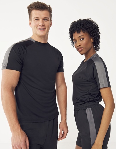 Koszulka Unisex Sportowa Szybkoschnaca FH290 - Black & Emerald