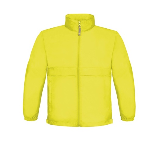 Kurtka dziecieca skladana z kapturem BCJK950 - Ultra Yellow
