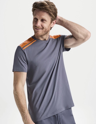 Koszulka Meska Bawelna Poliester Jersey RY8411 - Lead 23 & Orange 31