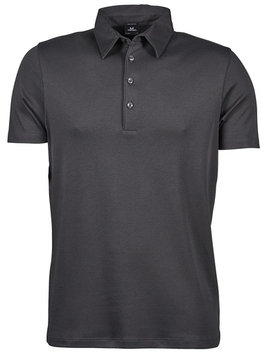 Koszulka Polo Meska Slim Fit Bawelniana Interlock TJ1440 - Cement