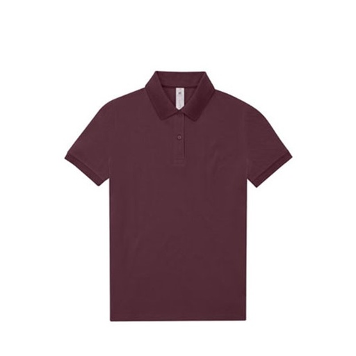 Koszulka Polo Damska Bawelniana Pique BCPW461 - Burgundy