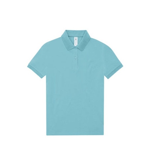 Damska koszulka polo klasyczna BCPW461 - Meta Turquoise