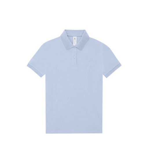 Koszulka Polo Damska Bawełniana Pique BCPW461 - Blush Blue