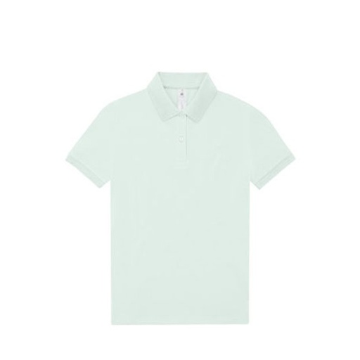 Koszulka Polo Damska Bawelniana Pique BCPW461 - Blush Mint