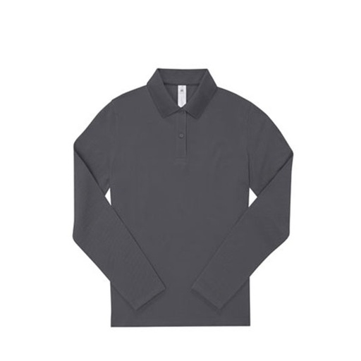 Damska koszulka polo z długim rękawem BCPW462 - Dark Grey (Solid)