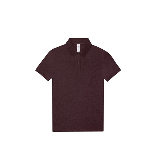 Koszulka Polo Damska Bawelniana Fine Piqué BCPW463 - Heather Burgundy