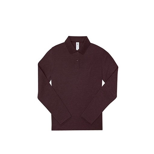 Koszulka Polo Damska Klasyczna Bawełna Pique BCPW464 - Heather Burgundy