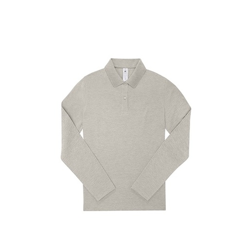 Koszulka Polo Damska Klasyczna Bawełna Pique BCPW464 - Heather Grey Fog