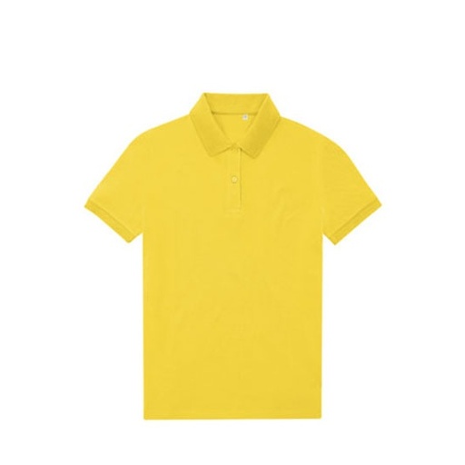 Damska koszulka polo klasyczna BCPW465 - Pop Yellow