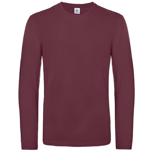 T-shirt Klasyczny Bawełniany Długi Rękaw BCTU07T - Burgundy
