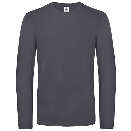 T-shirt Klasyczny Bawełniany Długi Rękaw BCTU07T - Dark Grey (Solid)