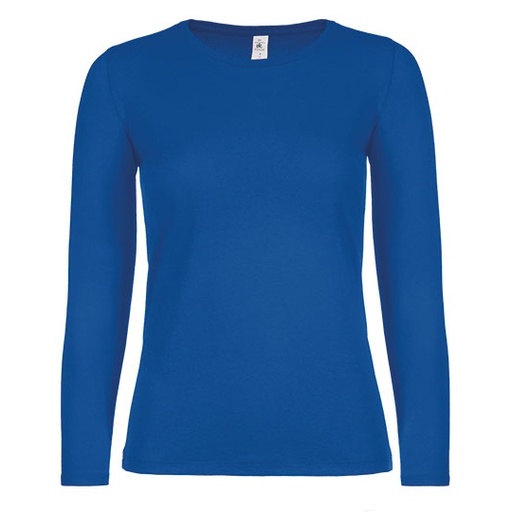 Damski T-shirt Długi Rękaw Klasyczny Bawełna Ring Spun Dekatyzowany BCTW06T - Royal Blue