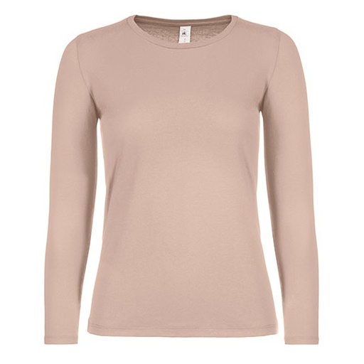 Damski T-shirt Dlugi Rekaw Klasyczny Bawelna Ring Spun Dekatyzowany BCTW06T - Millennial Pink