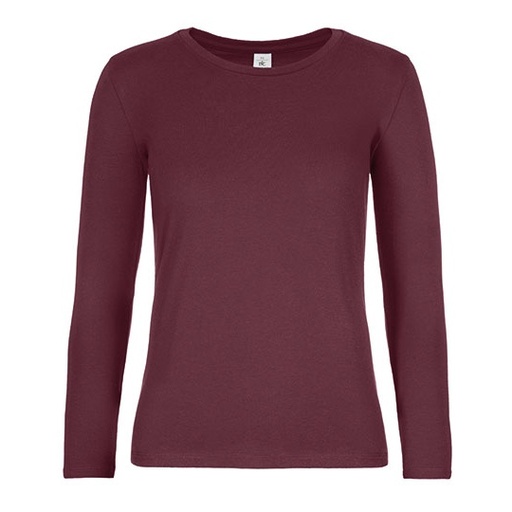 Damska koszulka z długim rękawem BCTW08T - Burgundy