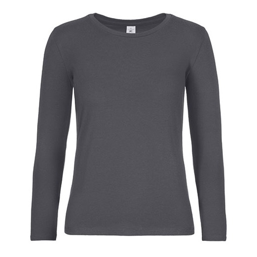 Koszulka Damska Długi Rękaw Bawełniana BCTW08T - Dark Grey (Solid)