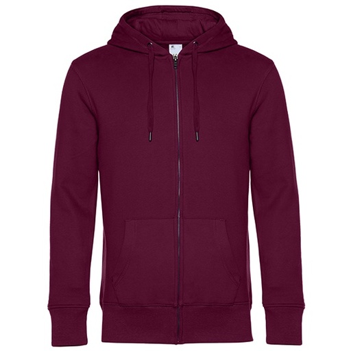 Bluza z Kapturem Klasyczna Bawelna Czesana Poliester BCWU03K - Dark Cherry
