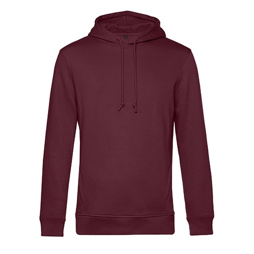 Bluza Kangurka Bawelna Organiczna Poliester z Recyklingu BCWU33B - Burgundy