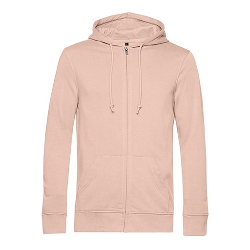 Bluza z Kapturem z Zamkiem Bawelna Organiczna Nieczesana BCWU35B - Soft Rose