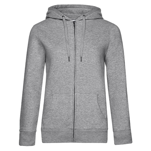 Bluza z kapturem na zamek BCWW03Q - Heather Grey