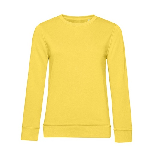Bluza Dresowa Damska Klasyczna Bawelna Organiczna BCWW32B - Yellow Fizz